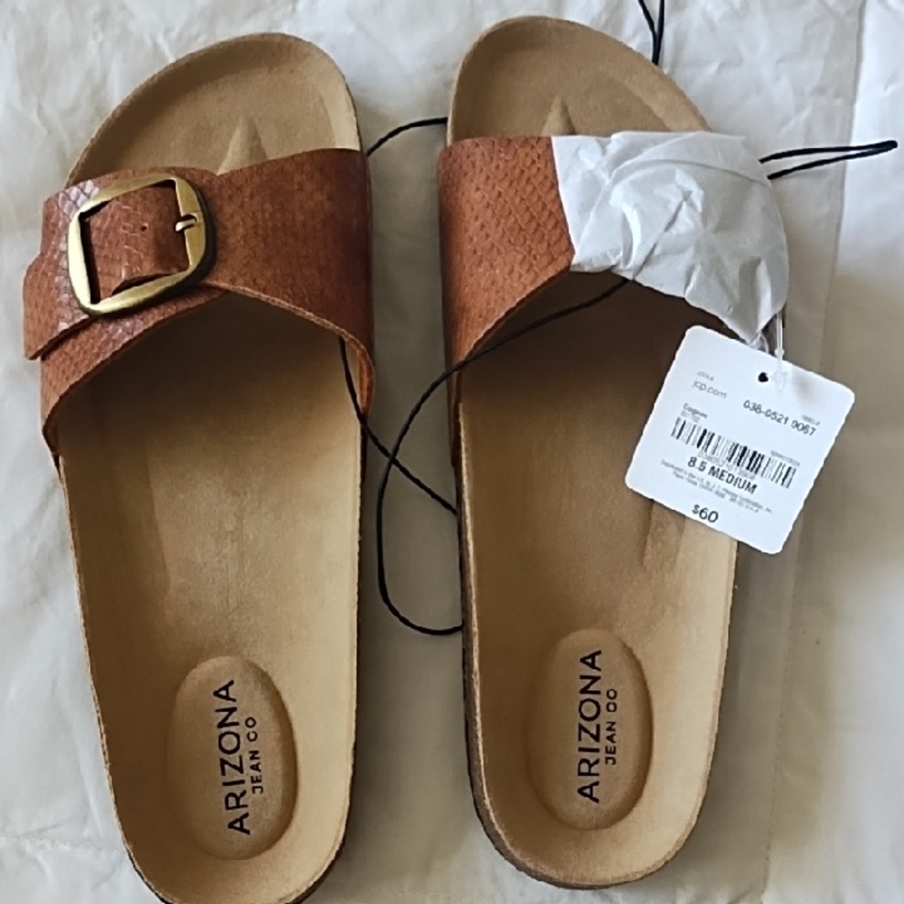NIB Arizona Jean Company Women's Brown Sandals 8.5